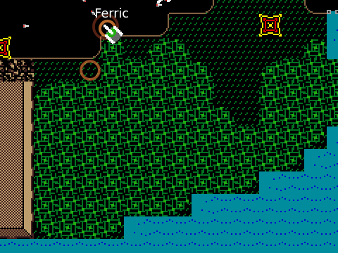 A tank is destroyed at the edge of a forest and its burning wreck slides diagonally through the trees, leaving a cleared path behind it.